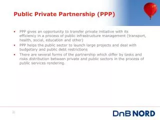 Public Private Partnership (PPP)