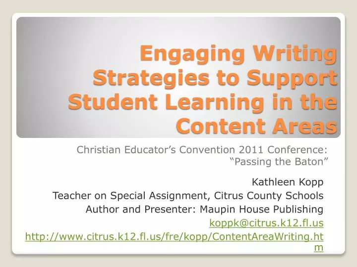 engaging writing strategies to support student learning in the content areas