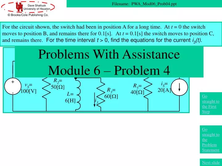 problems with assistance module 6 problem 4