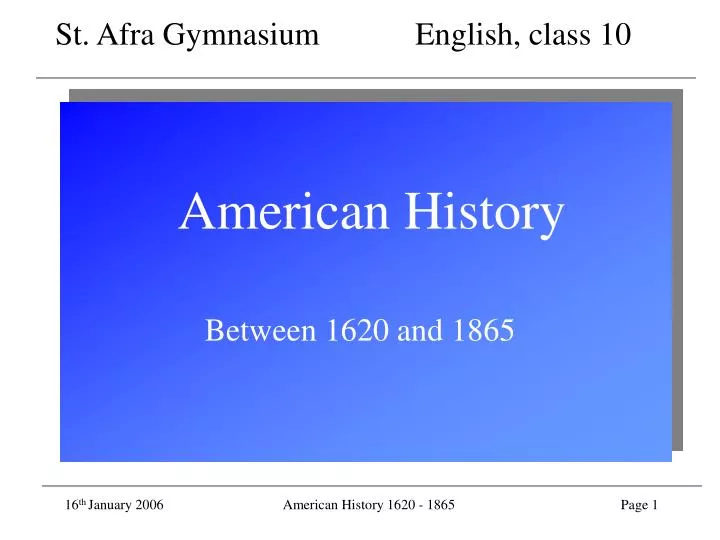 PPT - American History PowerPoint Presentation, Free Download - ID:3852749