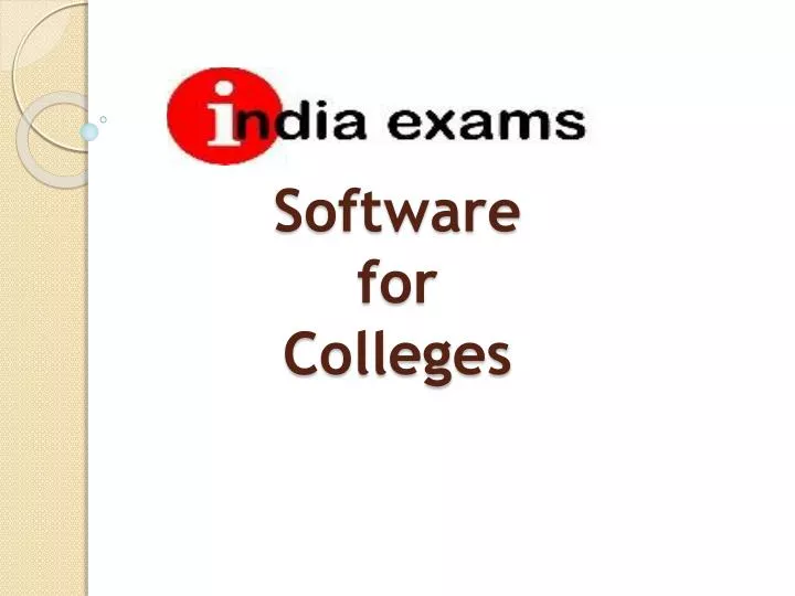 offers software for colleges