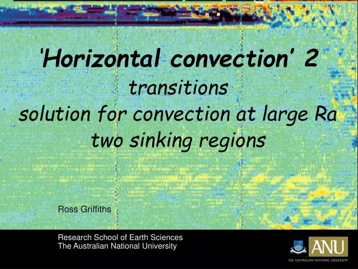 horizontal convection 2 transitions solution for convection at large ra two sinking regions