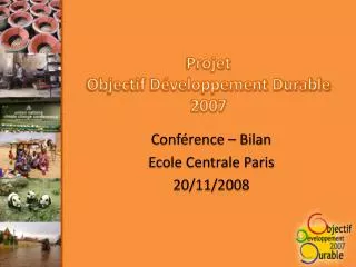 projet objectif d veloppement durable 2007