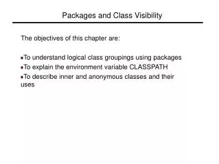 Packages and Class Visibility