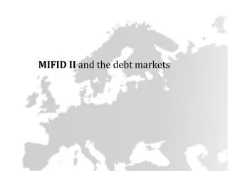 MIFID II and the debt markets