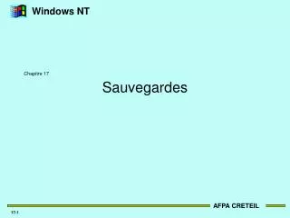 sauvegardes