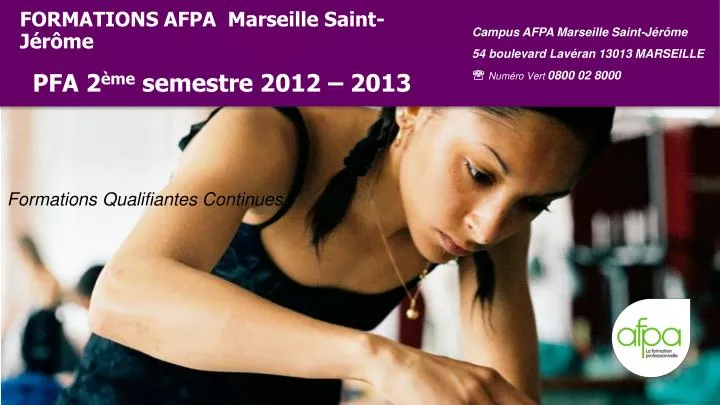 formations afpa marseille saint j r me pfa 2 me semestre 2012 2013