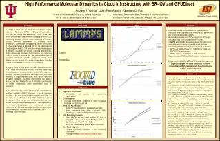 High Performance Molecular Dynamics in Cloud Infrastructure with SR-IOV and GPUDirect