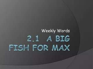 weekly words