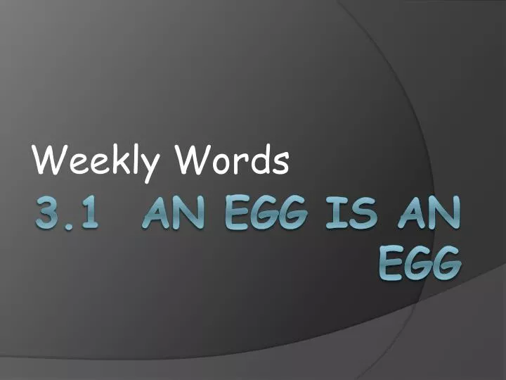 weekly words