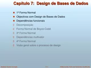 cap tulo 7 design de bases de dados