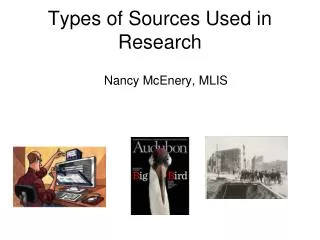 Types of Sources Used in Research