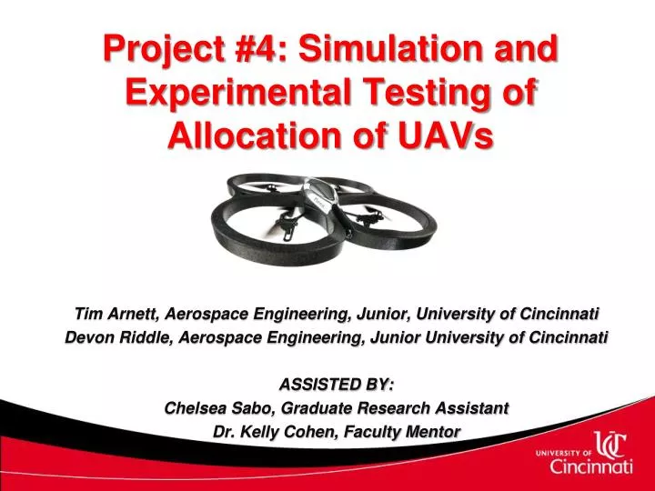 project 4 simulation and experimental testing of allocation of uavs