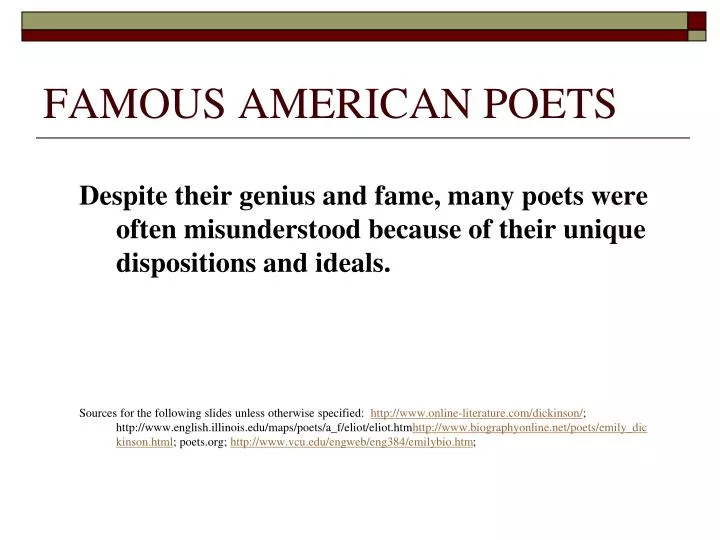 famous american poets