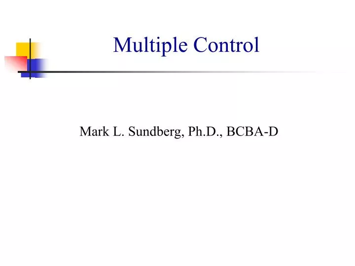 multiple control