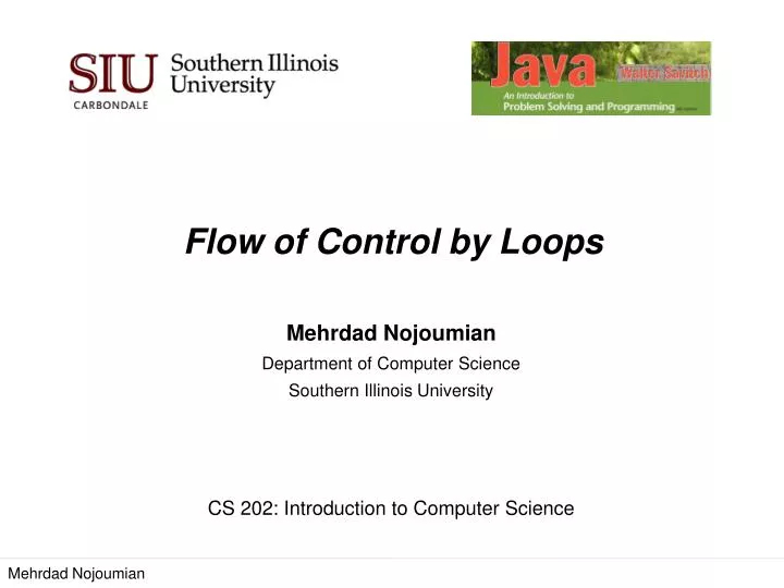 flow of control by loops