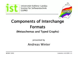 Components of Interchange Formats (Metaschemas and Typed Graphs)
