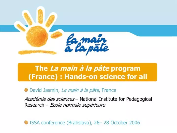the la main la p te program france hands on science for all
