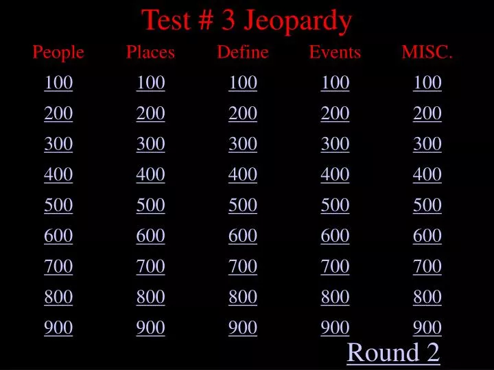 test 3 jeopardy