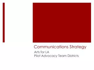 Communications Strategy