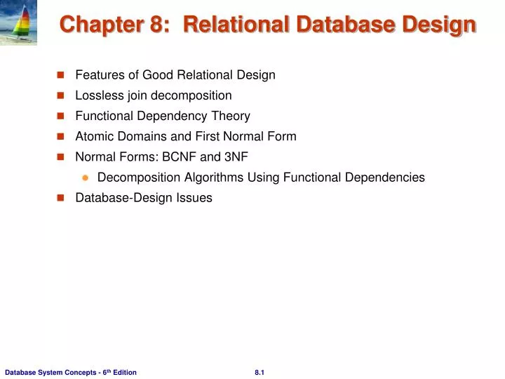 chapter 8 relational database design