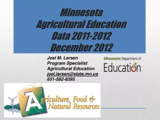 Minnesota Agricultural Education Data 2011-2012 December 2012