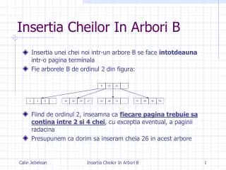 Insertia Cheilor In Arbori B