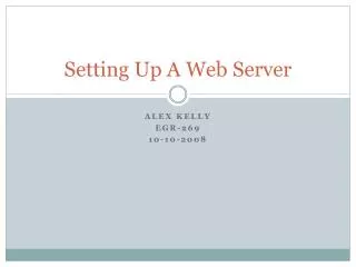 Setting Up A Web Server