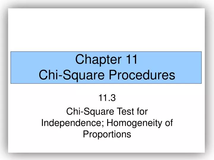 chapter 11 chi square procedures