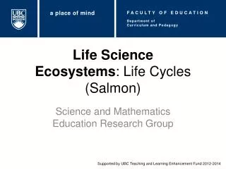 Life Science Ecosystems : Life Cycles (Salmon)