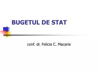 bugetul de stat