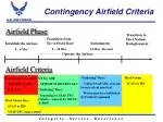 Contingency Airfield Criteria - slide 1