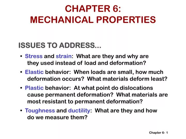 chapter 6 mechanical properties