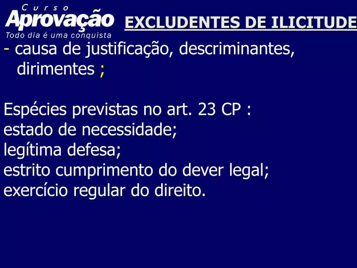 excludentes de ilicitude