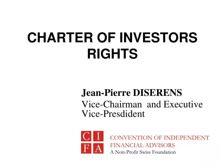 charter of investors rights