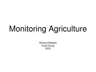 Monitoring Agriculture