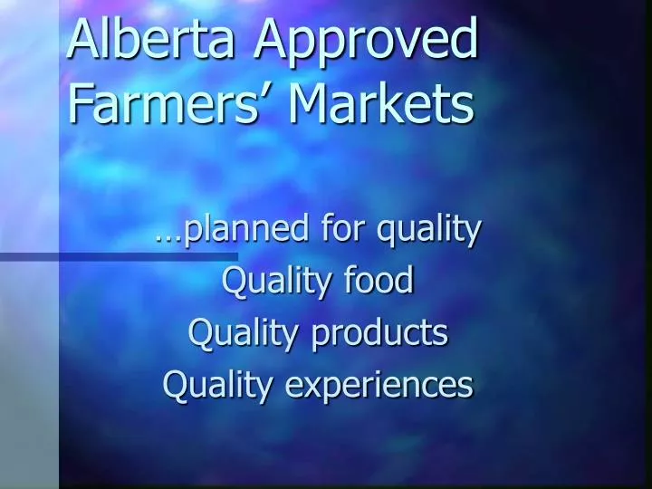 alberta approved farmers markets