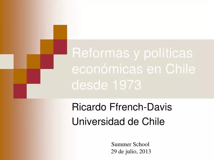 reformas y pol ticas econ micas en chile desde 1973