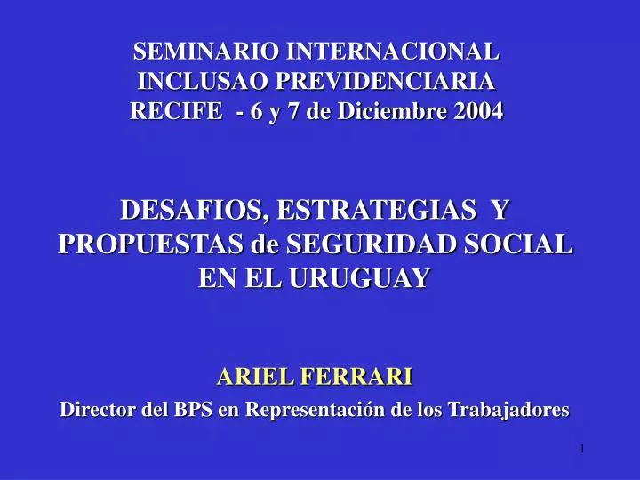 desafios estrategias y propuestas de seguridad social en el uruguay