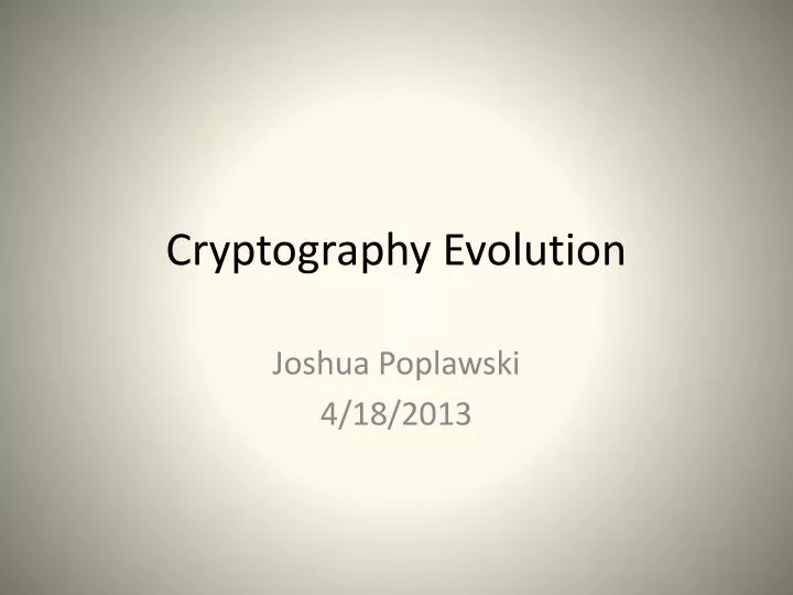cryptography evolution