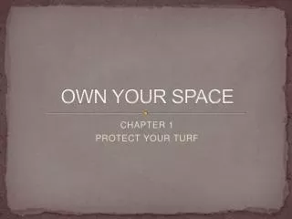OWN YOUR SPACE