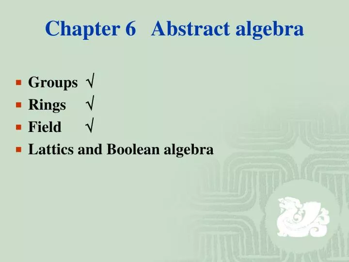 chapter 6 abstract algebra