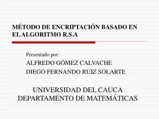 m todo de encriptaci n basado en el algoritmo r s a
