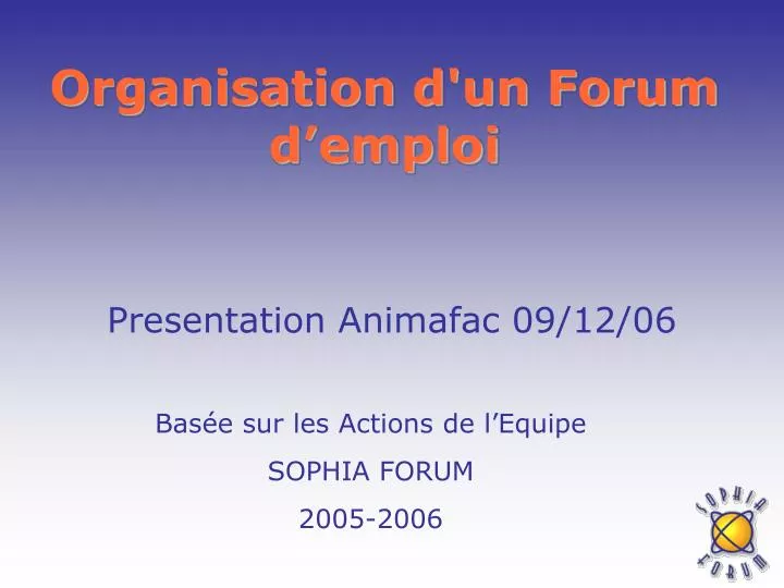 presentation animafac 09 12 06