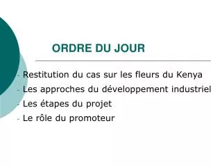ordre du jour