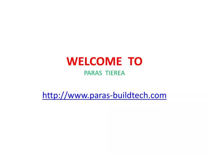 welcome to paras tierea