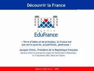 d couvrir la france