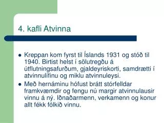 4 kafli atvinna