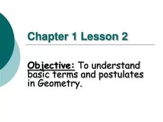 Chapter 1 Lesson 2