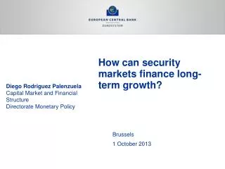 How can security markets finance long-term growth?